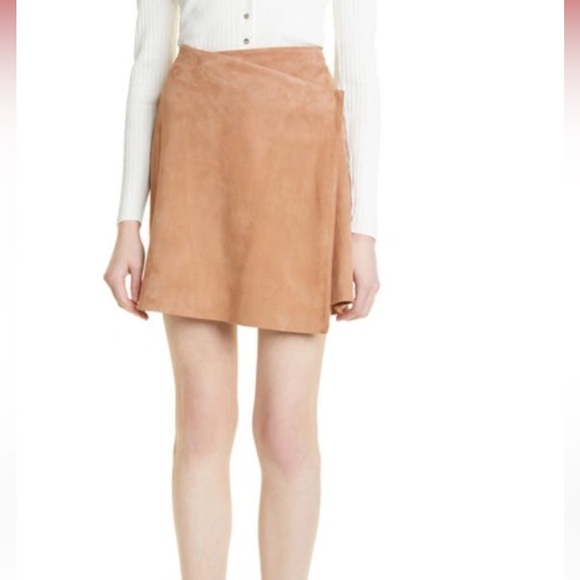 Ted Baker “Ursina” Suede Wrap Skirt Sz 4-6 - Picture 4 of 9